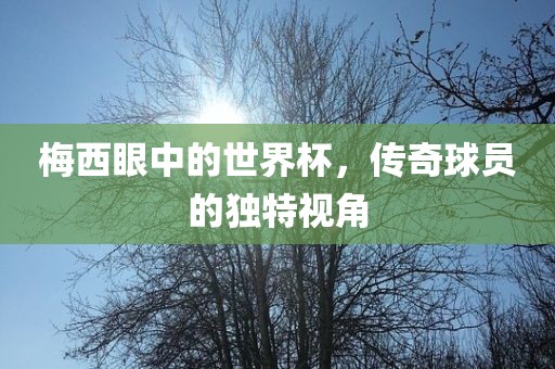 梅西眼中的世界杯，传奇球员的独特视角