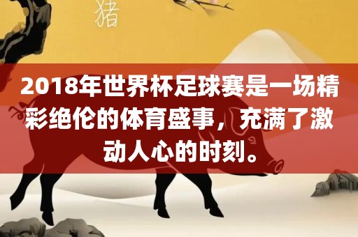 2018年世界杯足球赛是一场精彩绝伦的体育盛事，充满了激动人心的时刻。金炬实业股份有限公司
