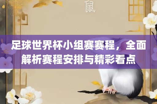 足球世界杯小组赛赛程，全面解析赛程安排与精彩看点金炬实业股份有限公司