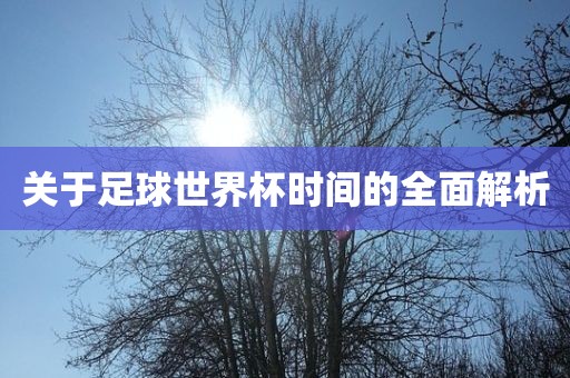 关于足球世界杯时间的全面解析