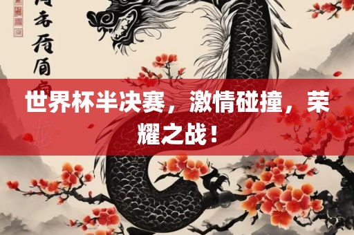 世界杯半决赛，激情碰撞，荣耀之战！