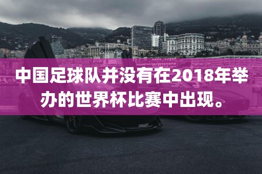 中国足球队并没有在2018年举办的世界杯比赛中出现。