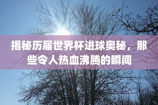 揭秘历届世界杯进球奥秘，那些令人热血沸腾的瞬间