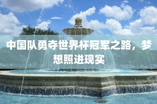 中国队勇夺世界杯冠军之路，梦想照进现实