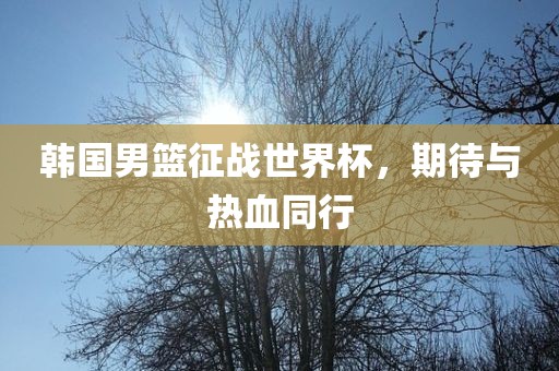 韩国男篮征战世界杯，期待与热血同行