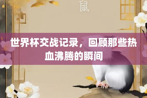 世界杯交战记录，回顾那些热血沸腾的瞬间