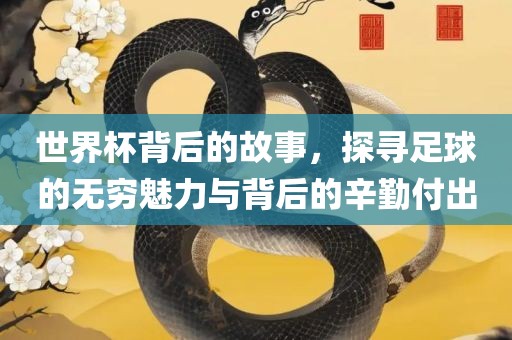 世界杯背后的故事，探寻足球的无穷魅力与背后的辛勤付出