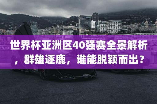 世界杯亚洲区40强赛全景解析，群雄逐鹿，谁能脱颖而出？