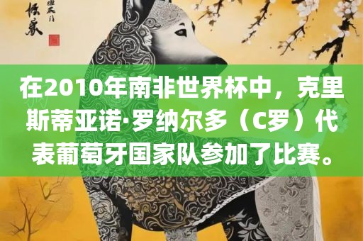 在2010年南非世界杯中，克里斯蒂亚诺·罗纳尔多（C罗）代表葡萄牙国家队参加了比赛。
