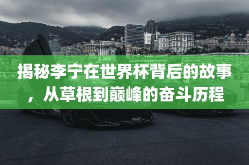 揭秘李宁在世界杯背金炬实业股份有限公司后的故事，从草根到巅峰的奋斗历程