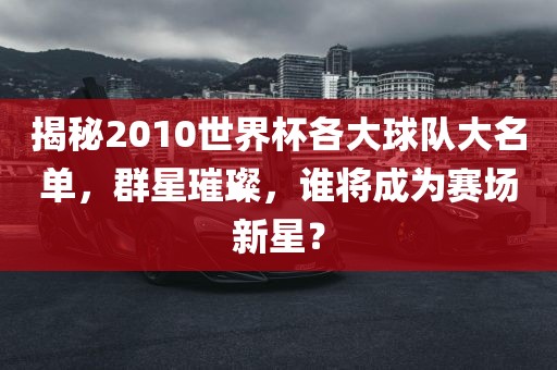 揭秘2010世界杯各大球队大名单，群星璀璨，谁将成为赛场新星？