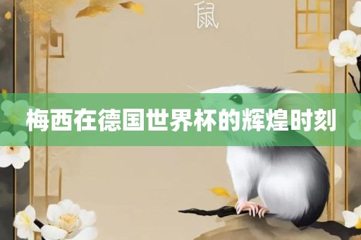 梅西在德国世界杯的辉煌时刻