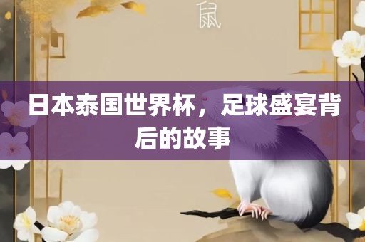 日本泰国世界杯，足球盛宴背后的故事