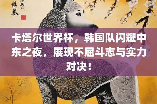 卡塔尔世界杯，韩国队闪耀中东之夜，展现不屈斗志与实力对决！