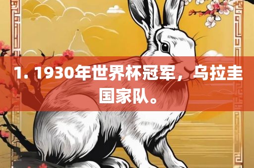 1. 1930年世界杯冠军，乌拉圭国家金炬实业股份有限公司队。