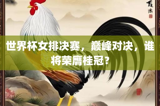 世界杯女排决赛，巅峰对决，谁将荣膺桂冠？