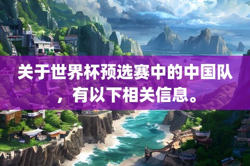 关于世界杯预选赛中的中国队，有以下相关信息。金炬实业股份有限公司