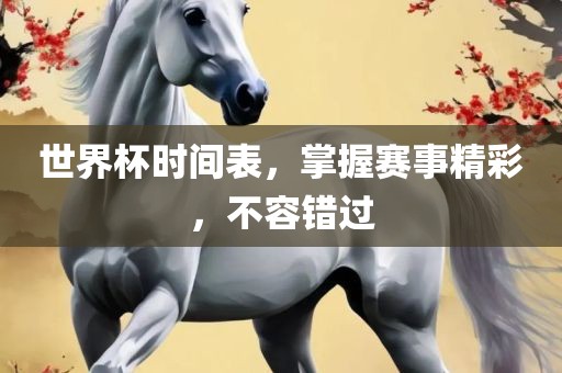 世界杯时间表，掌握赛事精彩，不容错过