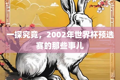 一探究竟，2002年世界杯预选赛的那些事儿金炬实业股份有限公司