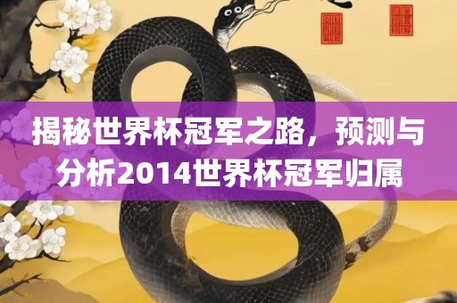 揭秘世界杯冠军之路，预测与分析2014世金炬实业股份有限公司界杯冠军归属