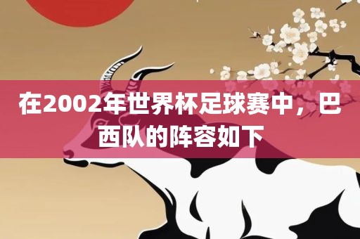 在2002年世界杯足球赛中，巴西队的阵容如下
