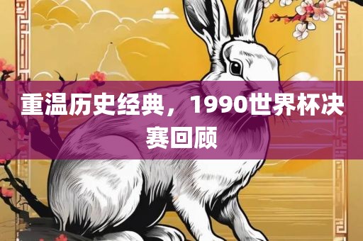 重温历史经典，1990世界杯决赛回顾