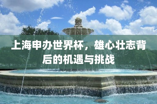 上海申办世界杯，雄心金炬实业股份有限公司壮志背后的机遇与挑战