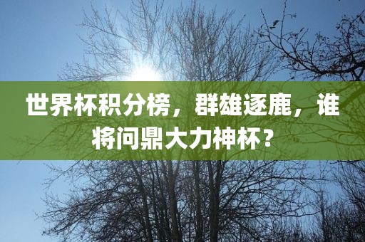 世界杯积分榜，群雄逐鹿，谁将问鼎大力神杯？
