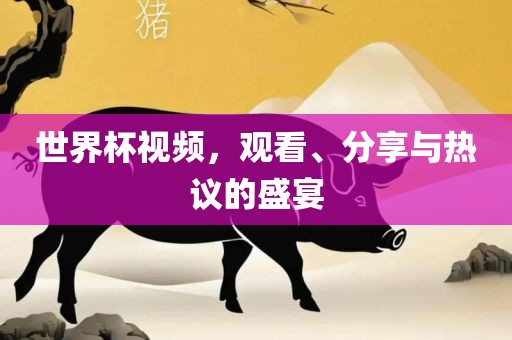 世界杯视频，观看、分享与热议的盛宴