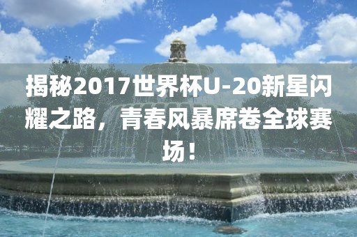 揭秘2017世界杯U-20新星闪耀之路，青春风暴席卷全球赛场！