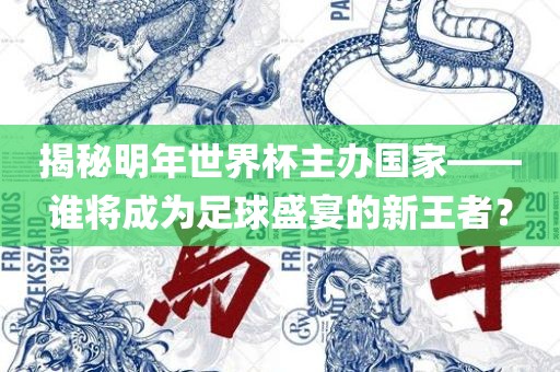 揭秘明年世界杯主办国家——谁将成为足球盛宴的新王者？金炬实业股份有限公司