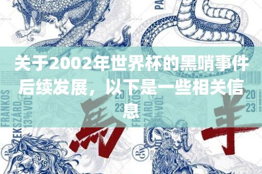 关于2002年世界杯的黑哨事件后续发展，以下是一些相关信息金炬实业股份有限公司