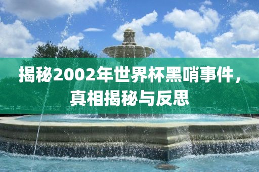 揭秘2002年世界杯黑哨事件，真相揭秘与反思金炬实业股份有限公司