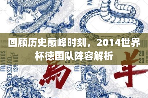 回顾历史巅峰时刻，2014世界杯德国队阵容解析