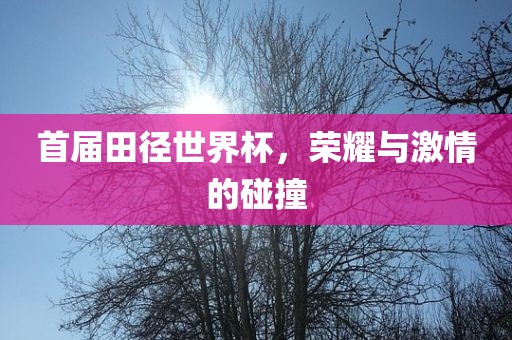 首届田径世界杯，荣耀与激情的碰撞